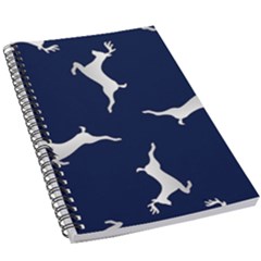 Silver Reindeer Blue 5 5  X 8 5  Notebook by TetiBright