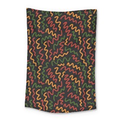 Ethiopian Inspired Doodles Abstract Small Tapestry by ConteMonfreyShop