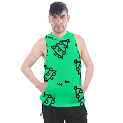 Tree With Ornaments Green Men s Sleeveless Hoodie by TetiBright