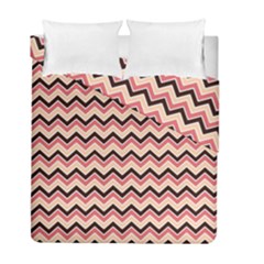 Geometric Pink Waves  Duvet Cover Double Side (full/ Double Size) by ConteMonfreyShop