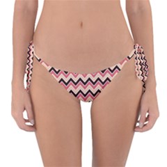 Geometric Pink Waves  Reversible Bikini Bottom by ConteMonfreyShop