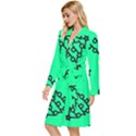 Tree With Ornaments Green Long Sleeve Velour Robe View2