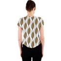 Brown Minimalist Leaves  Crew Neck Crop Top View2