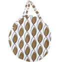 Brown Minimalist Leaves  Giant Round Zipper Tote View1