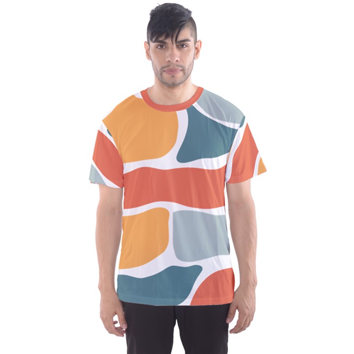 Geometric Bricks   Men s Sport Mesh Tee