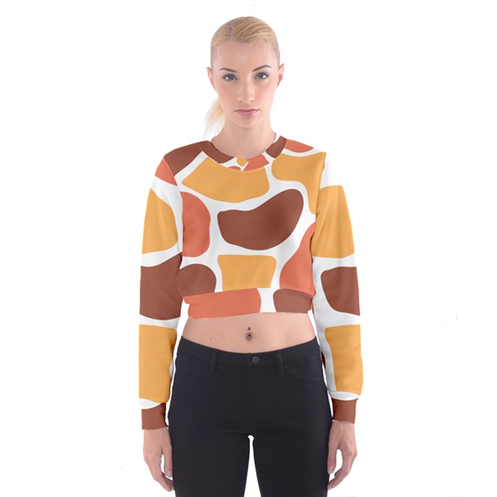 Geometric Pastel Bricks   Cropped Sweatshirt