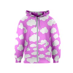 Purple Clouds   Kids  Zipper Hoodie by ConteMonfreyShop