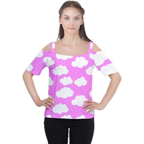 Purple Clouds   Cutout Shoulder Tee by ConteMonfreyShop