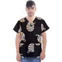 Gold Ornaments Black Men s V-Neck Scrub Top View1