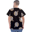 Gold Ornaments Black Men s V-Neck Scrub Top View2