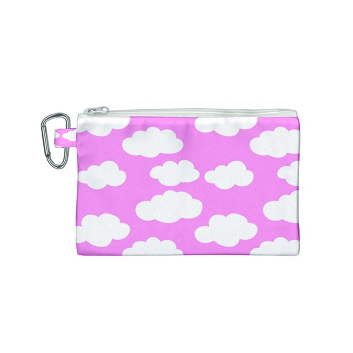 Purple Clouds   Canvas Cosmetic Bag (Small)