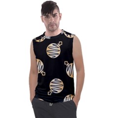 Gold Ornaments Black Men s Regular Tank Top by TetiBright