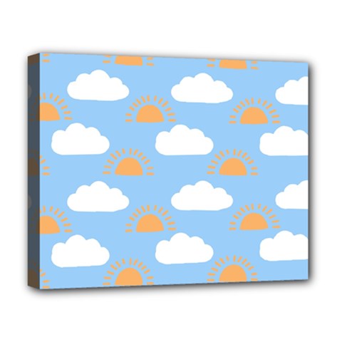 Sun And Clouds  Deluxe Canvas 20  X 16  (stretched)