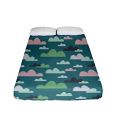 Llama Clouds   Fitted Sheet (full/ Double Size) by ConteMonfreyShop