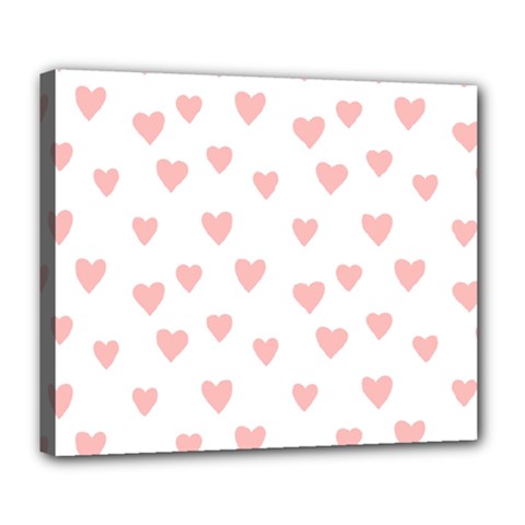 Small Cute Hearts   Deluxe Canvas 24  X 20  (stretched) by ConteMonfreyShop