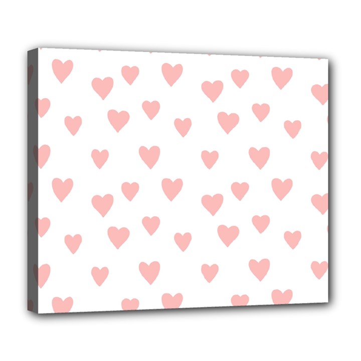 Small Cute Hearts   Deluxe Canvas 24  x 20  (Stretched)