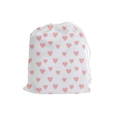 Small Cute Hearts   Drawstring Pouch (large) by ConteMonfreyShop