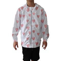 Small Cute Hearts   Kids  Hooded Windbreaker by ConteMonfreyShop