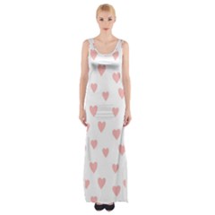 Small Cute Hearts   Thigh Split Maxi Dress by ConteMonfreyShop