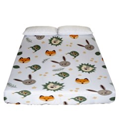 Rabbit, Lions And Nuts   Fitted Sheet (california King Size) by ConteMonfreyShop