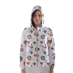 Rabbit, Lions And Nuts   Women s Hooded Windbreaker by ConteMonfreyShop