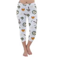 Rabbit, Lions And Nuts   Capri Winter Leggings  by ConteMonfreyShop