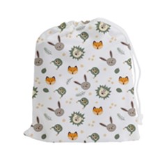 Rabbit, Lions And Nuts   Drawstring Pouch (2xl) by ConteMonfreyShop