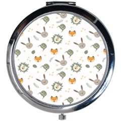 Rabbit, Lions And Nuts   Mini Round Mirror by ConteMonfreyShop