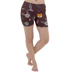 Rabbits, Owls And Cute Little Porcupines  Lightweight Velour Yoga Shorts by ConteMonfreyShop