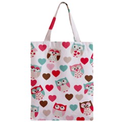 Lovely Owls Zipper Classic Tote Bag by ConteMonfreyShop