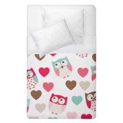 Lovely Owls Duvet Cover (single Size) by ConteMonfreyShop