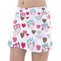 Lovely Owls Classic Tennis Skirt by ConteMonfreyShop