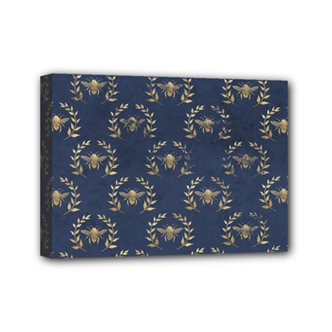 Blue Golden Bee   Mini Canvas 7  X 5  (stretched) by ConteMonfreyShop