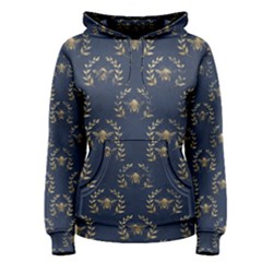 Blue Golden Bee   Women s Pullover Hoodie by ConteMonfreyShop