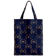 Blue Golden Bee   Zipper Classic Tote Bag