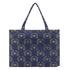 Blue Golden Bee   Medium Tote Bag