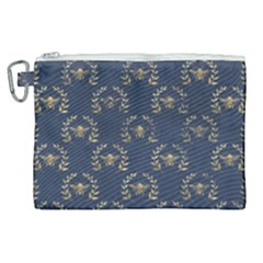 Blue Golden Bee   Canvas Cosmetic Bag (xl) by ConteMonfreyShop