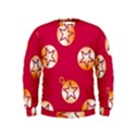 Orange Ornaments With Stars Pink Kids  Sweatshirt View1