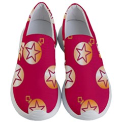 Orange Ornaments With Stars Pink Women s Lightweight Slip Ons by TetiBright