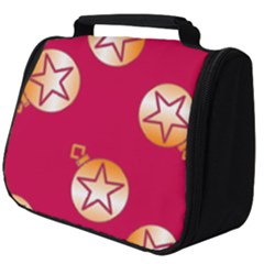 Orange Ornaments With Stars Pink Full Print Travel Pouch (big) by TetiBright