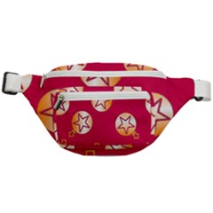 Orange Ornaments With Stars Pink Fanny Pack by TetiBright