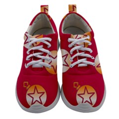 Orange Ornaments With Stars Pink Athletic Shoes by TetiBright