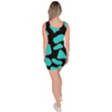 Cow Background neon blue black Bodycon Dress View4