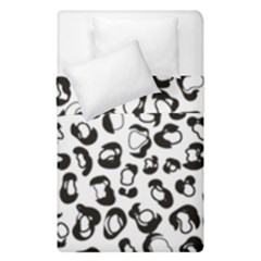 Black And White Leopard Print Jaguar Dots Duvet Cover Double Side (single Size) by ConteMonfreyShop