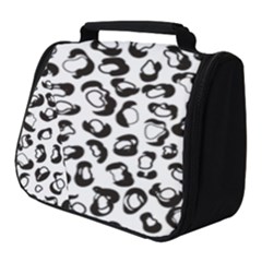 Black And White Leopard Print Jaguar Dots Full Print Travel Pouch (small) by ConteMonfreyShop