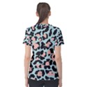 Blue And Pink Jaguar Dots Leopard Women s Sport Mesh Tee View2