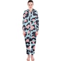 Blue And Pink Jaguar Dots Leopard Hooded Jumpsuit (Ladies) View1