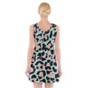 Blue And Pink Jaguar Dots Leopard V-Neck Sleeveless Dress View2