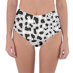 Black And White Dots Jaguar Reversible High-waist Bikini Bottoms by ConteMonfreyShop