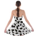 Black And White Dots Jaguar Strapless Bra Top Dress View2